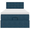 vidaXL Ottoman bed met matras en LED's 90x190cm fluweel donkerblauw