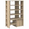 vidaXL Schoenenkast met plank 2 pcs Sonoma Eiken Bewerkt hout