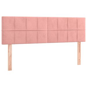 vidaXL Hoofdborden 144x5x78/88 cm fluweel roze