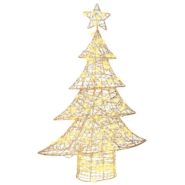 vidaXL Kerstboom met 120 LED Warmwit 120 cm PET