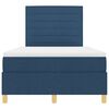 vidaXL LED Box Spring Bed met matras Blauw 120 x 200 cm Stof