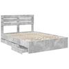 vidaXL Bedframe met lade Beton Grijs 160 x 200 cm Ingenieurshout