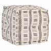 vidaXL Pouffes Geometrisch Grijs en Wit 40 x 40 x 40 cm Stof