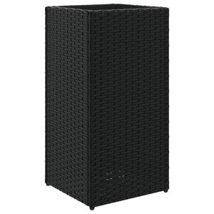 vidaXL Plantenbak 30x30x60 cm poly rattan zwart