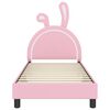 vidaXL Bedframe voor kinderen met hoofdbord Roze 80 x 160 cm PU