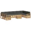 vidaXL Buiten bankenset 8 st Wit en Anthraciet Polyester