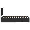 vidaXL Bedframe met lade Zwart en Zilver 100 x 200 cm Bewerkt hout