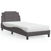 vidaXL Bedframe zonder matras "Zadar" kunstleer grijs 100x200 cm