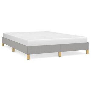 vidaXL Bedframe zonder matras stof lichtgrijs 140x190 cm