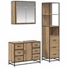 vidaXL Badkamermeubelset 3 st Artisan Eiken 80 x 33 x 60 cm