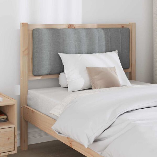 vidaXL Gestoffeerd hoofdbord Bruin 90 cm Massief grenenhout