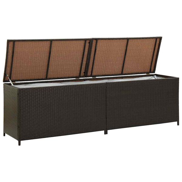 vidaXL Tuinbox 200x50x60 cm poly rattan bruin
