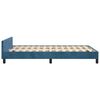 vidaXL Bedframe zonder matras 120x200 cm fluweel donkerblauw