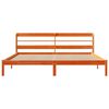 vidaXL Bedframe met hoofdbord massief grenenhout wasbruin 180x200 cm