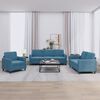 VidaXL 3-delige Loungeset fluweel blauw