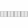 vidaXL Hondenpoort 4 st Zwart 100 x 80 cm Gegalvaniseerd staal