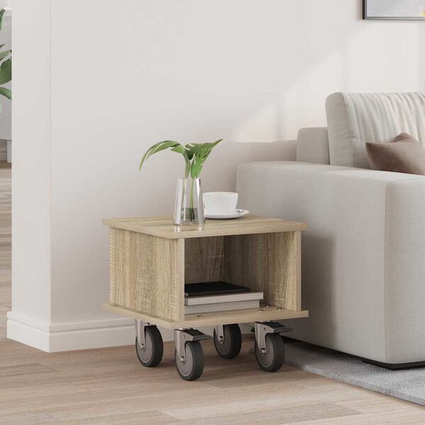 vidaXL TV-standaard Sonoma Eiken 37 x 35 x 35 cm Bewerkt hout