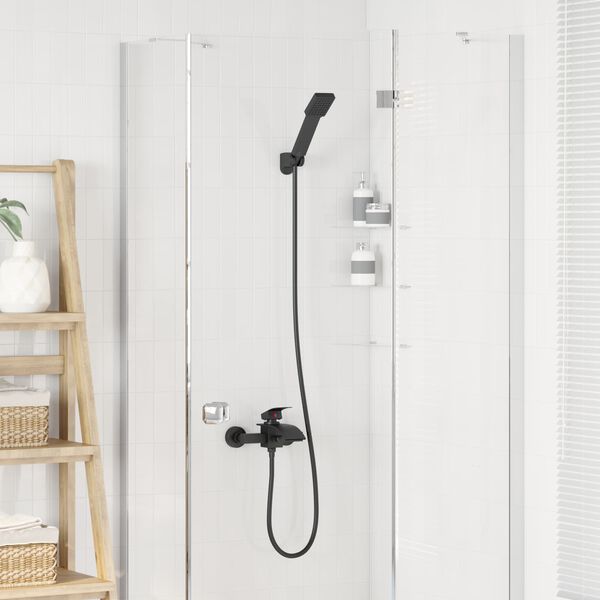 vidaXL Doucheset Zwart G 1 / 2 inch