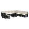 vidaXL Tuinbankenset 12 st Zwart poly rattan