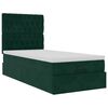 vidaXL Ottoman bed met matrassen 80x200cm fluweel donkergroen