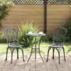 vidaXL Tuin Bistro Set 3 pcs Zwart Aluminium