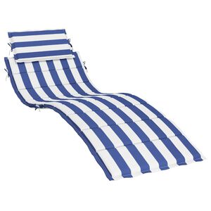 vidaXL Ligbedkussen gestreept oxford stof blauw en wit