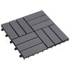 vidaXL Terras Tegel 30 st Grijs 30 x 30 cm Acacia Hardhout