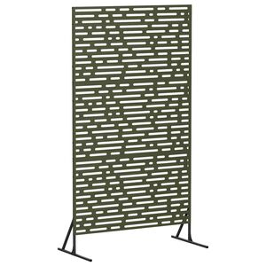 vidaXL Privacyscherm 100 x 50 x 180 cm Staal Olijfgroen