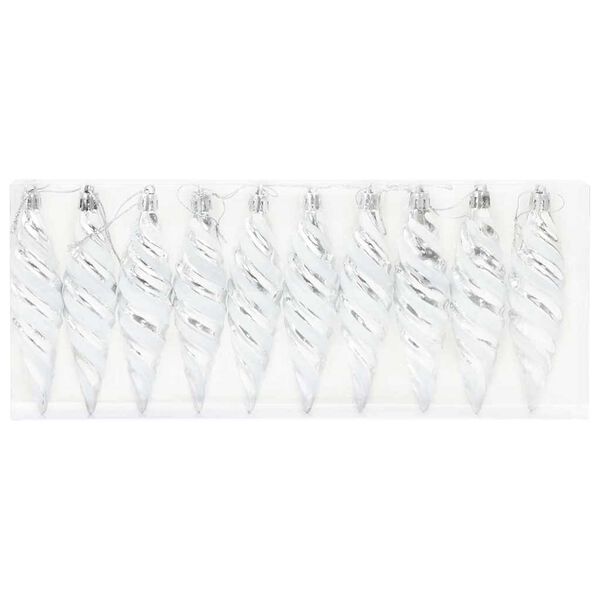 vidaXL Kerst Spiralvorm Bal 40 pcs Zilver