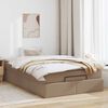 vidaXL Ottoman bed met matras 120x200cm kunstleer cappuccinokleurig