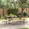 vidaXL Tuin Eetset 7 pcs Bruin poly rattan