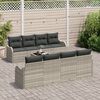 vidaXL Tuin Sofa Set Lichtgrijs 55 x 55 x 37 cm poly rattan