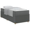 vidaXL Bedframe met matras met matras Donkergrijs 100 x 200 cm Stof