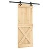 vidaXL Schuifdeur 80 x 210 cm Massief Grenenhout (Niet-Behandeld)
