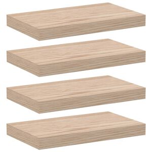 vidaXL Wandschapppen 4 st 40x23,5x4 cm bewerkt hout