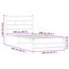 vidaXL Bedframe zonder matras metaal bruin eikenkleurig 100x200 cm