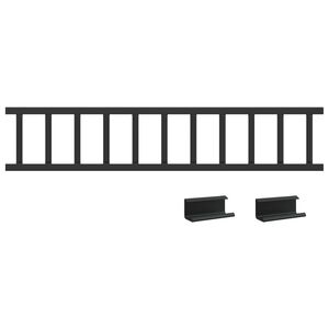 vidaXL Dak sneeuwbeugel Zwart 100 x 2,5 x 20 cm Staal
