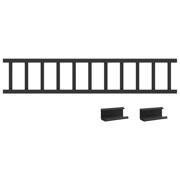 vidaXL Dak sneeuwbeugel Zwart 100 x 2,5 x 20 cm Staal