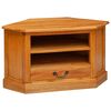vidaXL HoekTVKast met lade Naturel 79 x 40 x 46 cm Massief Mahoniehout