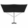 vidaXL Roma Parasol Zwart 286 x 285 x 265 cm Polyester en Aluminium