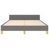 vidaXL Bedframe zonder matras stof donkergrijs 140x200 cm