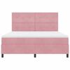 vidaXL Boxspringbed met matras met hoofdeinde Roze 180 x 200 cm Stof