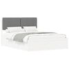 vidaXL Bedframe met Gevoerd Hoofdgedeelte Lichtgrijs 160 x 200 cm