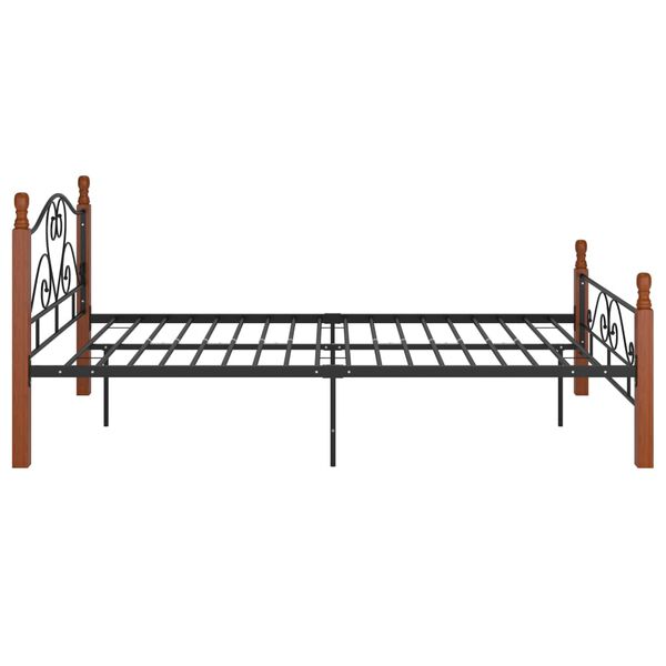 vidaXL Bedframe metaal zwart 120x200 cm
