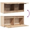 vidaXL Wandkast 80x30x35 cm massief grenenhout