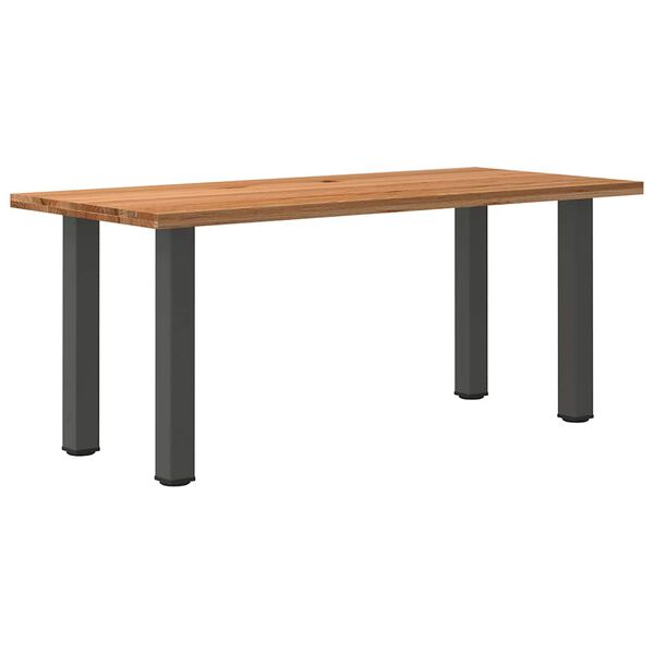 vidaXL Eettafel rechthoekig 180x80x74 cm massief eikenhout lichtbruin