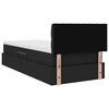 vidaXL Opbergbed met matras met matras Zwart 100 x 200 cm Bewerkt hout