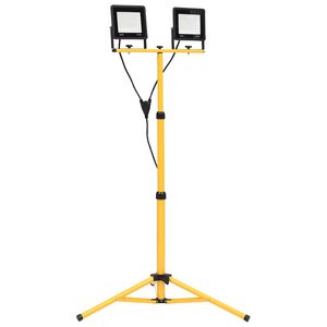 vidaXL Spotlight met statief LED 2x50 W koudwit