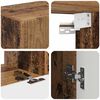 vidaXL Tv-meubelset Wandgemonteerd 4 pcs Oudhout Bewerkt hout