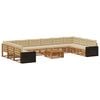vidaXL Sofa-Sets met kussen 11 pcs Massief Acaciahout
